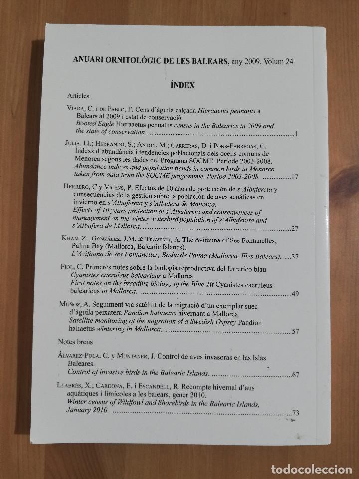 Libros de segunda mano: ANUARI ORNITOL&Ograve;GIC DE LES BALEARS. VOLUM 24 (2009) - Foto 9
