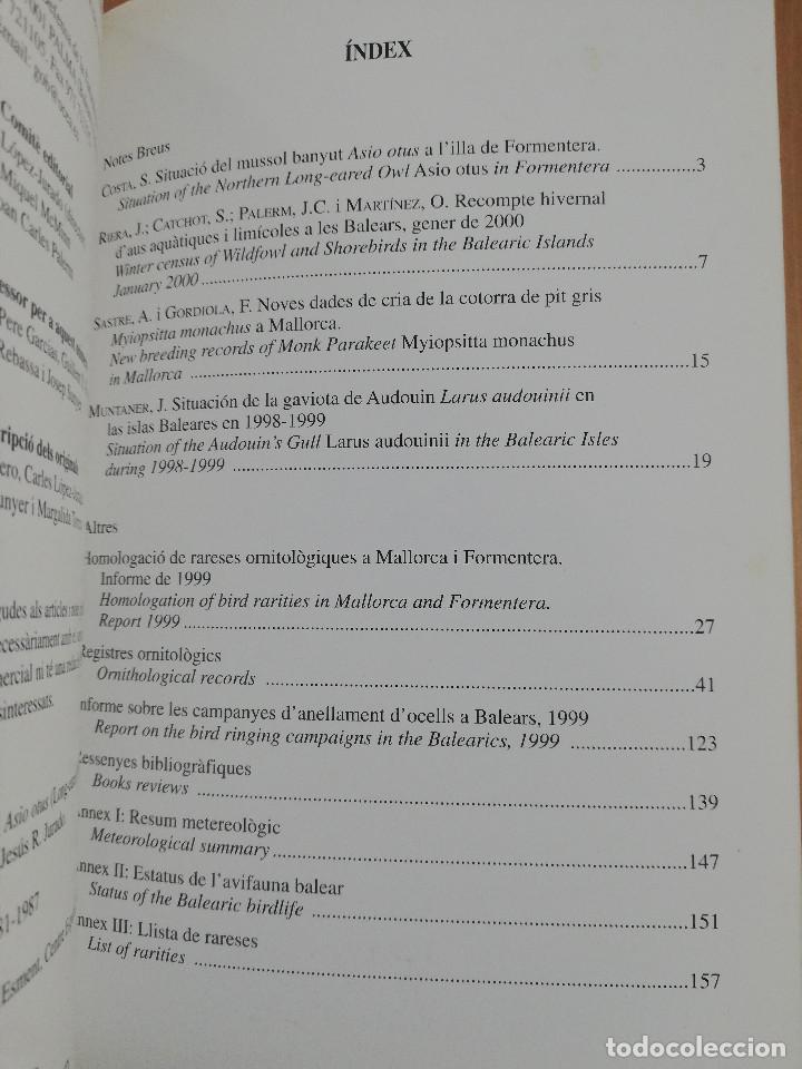 Libros de segunda mano: ANUARI ORNITOL&Ograve;GIC DE LES BALEARS. VOLUM 14 (1999) - Foto 2