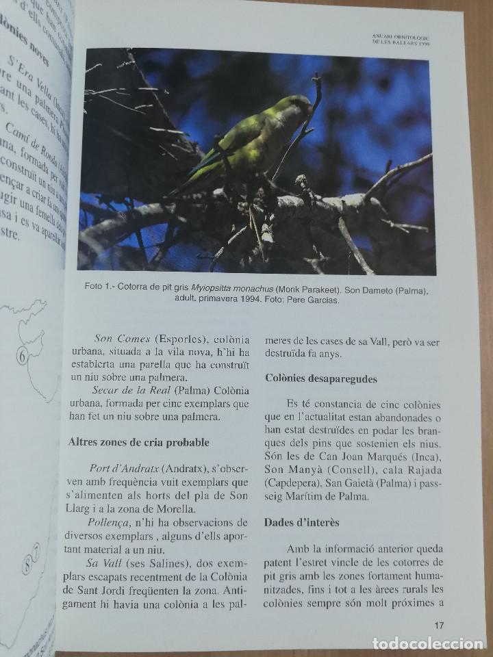 Libros de segunda mano: ANUARI ORNITOL&Ograve;GIC DE LES BALEARS. VOLUM 14 (1999) - Foto 4