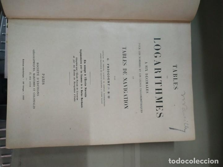 Libros de segunda mano de ciencias: 1937. Tables de Logarithmes et de Navigation - G. Friocourt - Foto 3