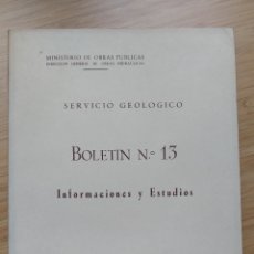 Libros de segunda mano: SERVICIO GEOLÓGICO. BOLETÍN Nº 13 (MONOGRÁFICO) - F. HERNANDEZ-PACHECO Y F. MACAU VILAR