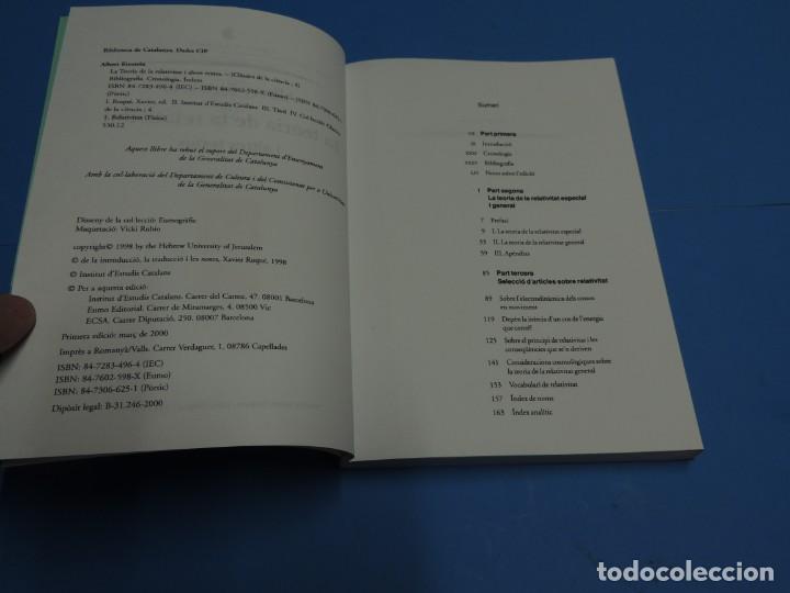 Libros de segunda mano de ciencias: LA TEORIA DE LA RELATIVITAT I ALTRES TEXTOS.- ALBERT EINSTEIN - Foto 6