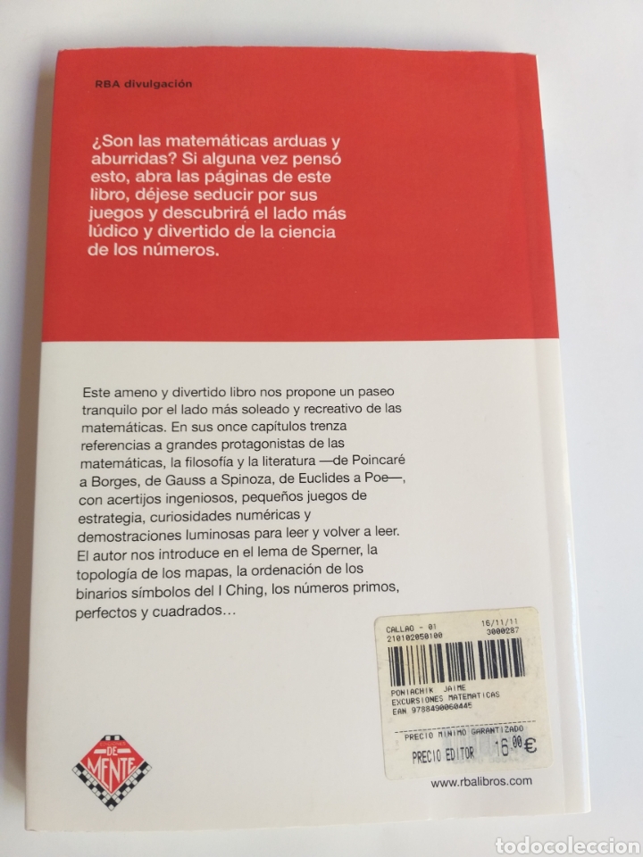 Libros de segunda mano de ciencias: Excursiones matem&aacute;ticas Jaime Poniachuk . Temas matem&aacute;ticas - Foto 5