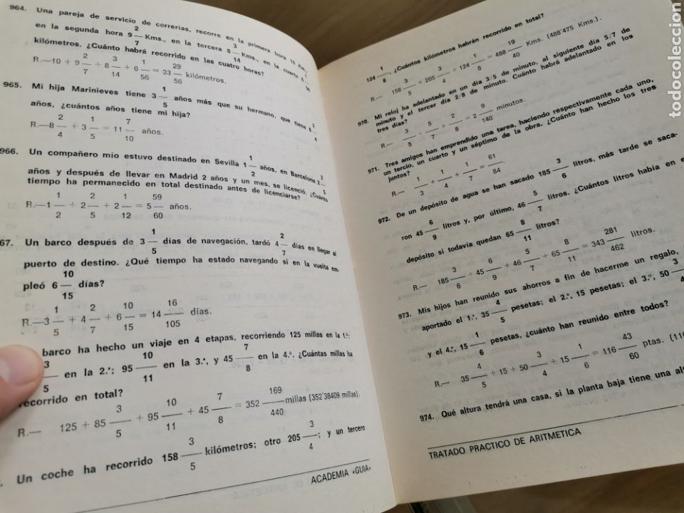 Libros de segunda mano de ciencias: 2.2 tratado pr&aacute;ctico de aritm&eacute;tica. Academia gu&iacute;a. - Foto 4