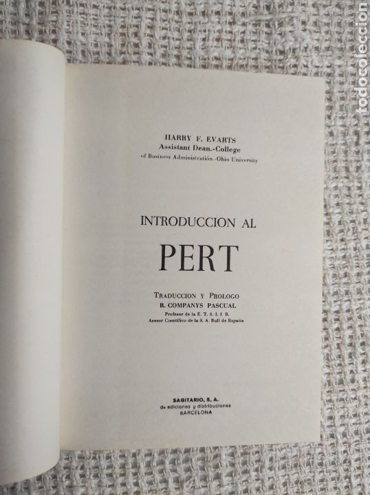 Libros de segunda mano de ciencias: INTRODUCCI&Oacute;N AL PERT. / HARRY F. EVARTS - Foto 2