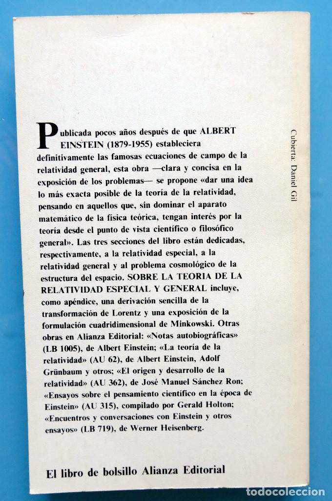 Libros de segunda mano de ciencias: SOBRE LA TEORIA DE LA RELATIVIDAD ESPECIAL Y GENERAL. EINSTEIN + SOMBRAS EN LAS ESTRELLAS. KOLOSIMO - Foto 2