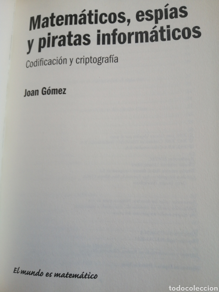 Libros de segunda mano de ciencias: Matem&aacute;ticos, esp&iacute;as y piratas inform&aacute;ticos - Foto 3