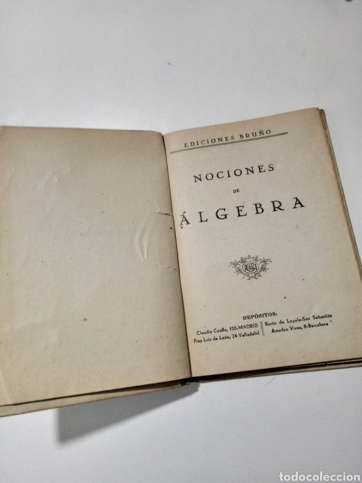 Libros de segunda mano de ciencias: NOCIONES DE ALGEBRA Y TRIGONOMETRIA .bru&ntilde;o . - Foto 2