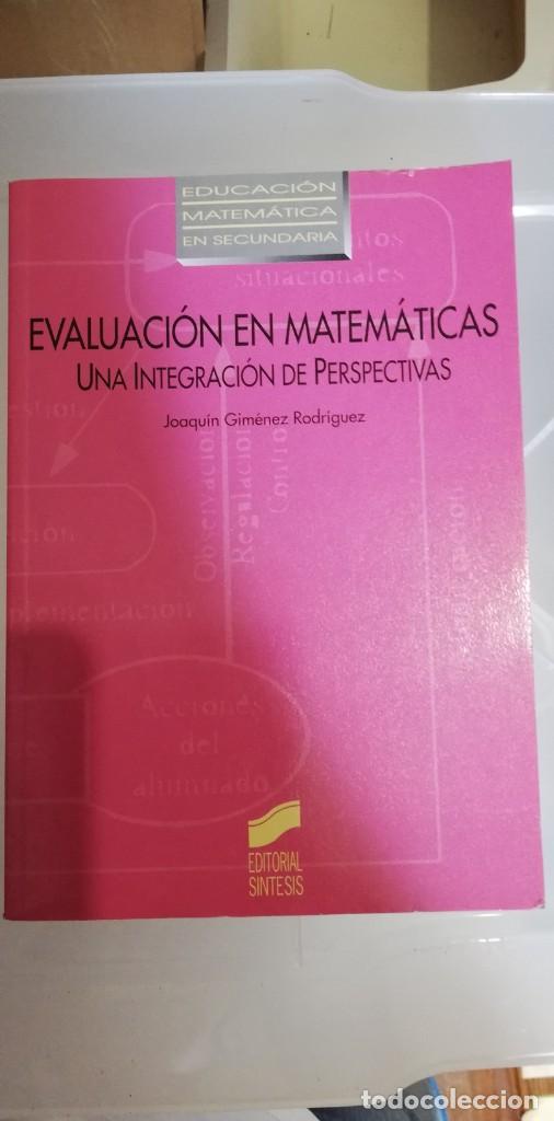 Libros de segunda mano de ciencias: EVALUACION EN MATEMATICAS - GIMENEZ RODRIGUEZ - Foto 1