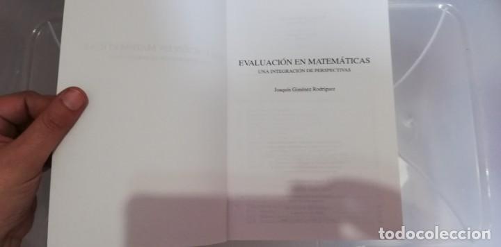 Libros de segunda mano de ciencias: EVALUACION EN MATEMATICAS - GIMENEZ RODRIGUEZ - Foto 3