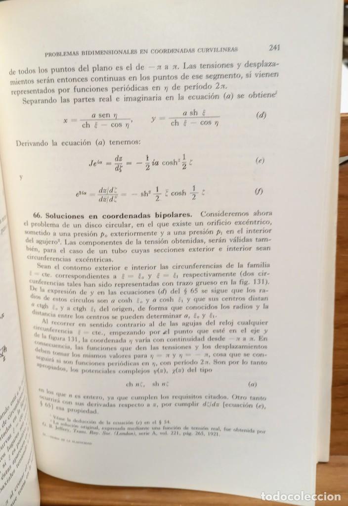 Libros de segunda mano de ciencias: TEORIA DE LA ELASTICIDAD - S. TIMOSHENKO / J.N. GOODIER - Foto 3