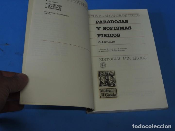 Libros de segunda mano de ciencias: PARADOJAS Y SOFISMAS FISICOS.-V. LANGUE. - Foto 3