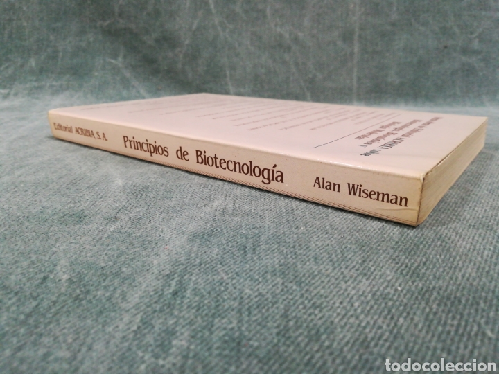 Libros de segunda mano: PRINCIPIOS DE BIOTECNOLOG&Iacute;A - ALAN WISEMAN - ED. ACRIBIA - Foto 3