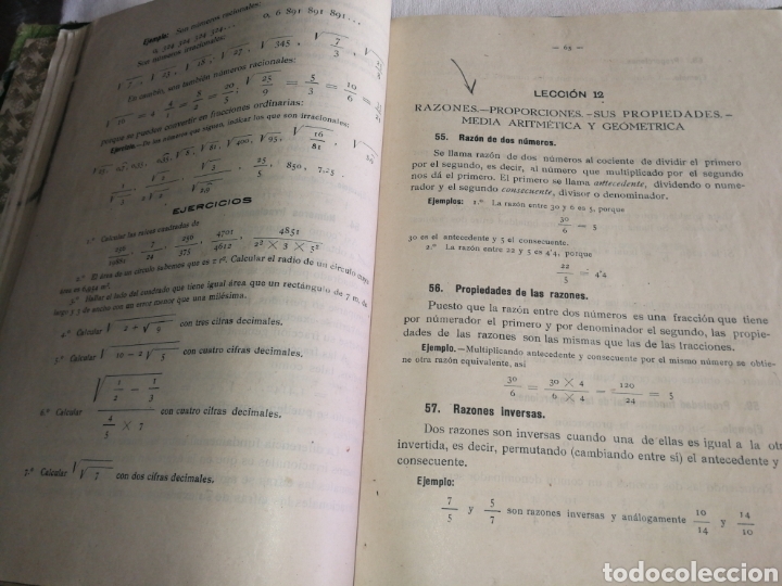 Libros de segunda mano de ciencias: NOCIONES ARITM&Eacute;TICA, A&Ntilde;O 1954,1&deg;EDICION. - Foto 4