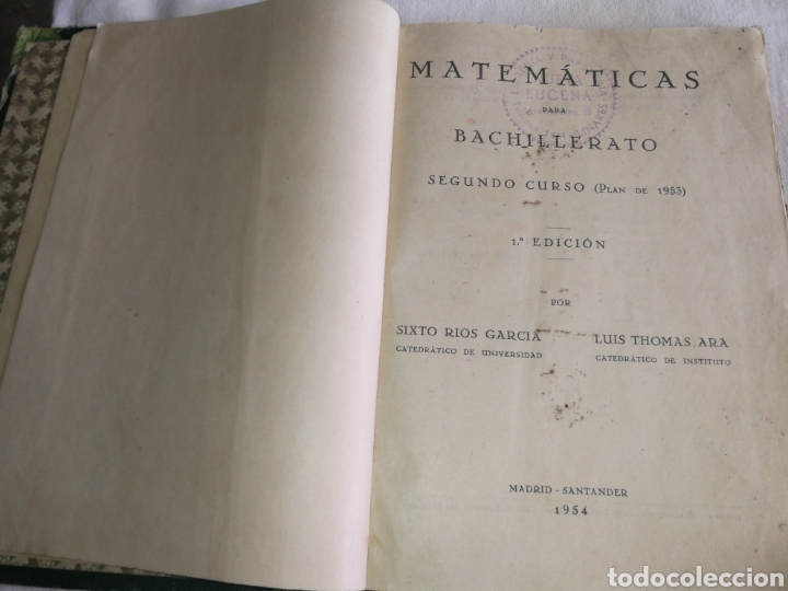 Libros de segunda mano de ciencias: NOCIONES ARITM&Eacute;TICA, A&Ntilde;O 1954,1&deg;EDICION. - Foto 1