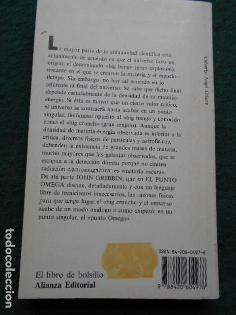 Libros de segunda mano de ciencias: EL PUNTO OMEGA JOHN GRIBBIN ALIANZA EDITORIAL - Foto 2