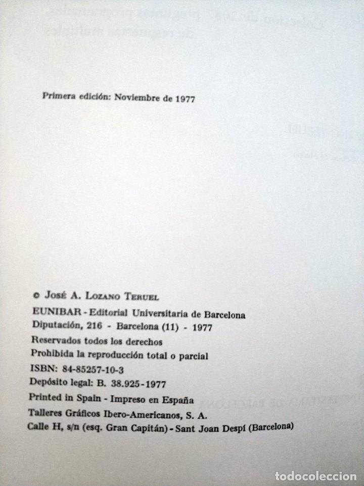 Libros de segunda mano de ciencias: Libro Bioquimica Coleccion de 2087 preguntas programadas de respuestas m&uacute;ltiples - Eunibar - Foto 3