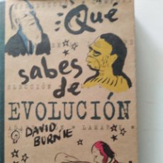 Libros de segunda mano: QUE SABES DE EVOLUCION. DAVID BURNIE