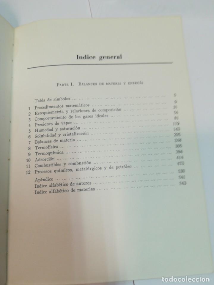 Libros de segunda mano de ciencias: HOUGEN WATSON RAGATZ Principios de los procesos quimicos SA4471 - Foto 2