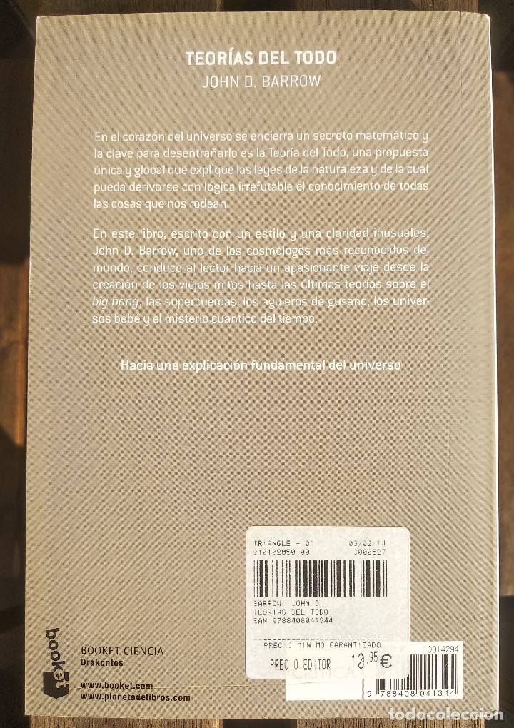 Libros de segunda mano de ciencias: Teor&iacute;as del todo. John D. Barrow - Foto 2