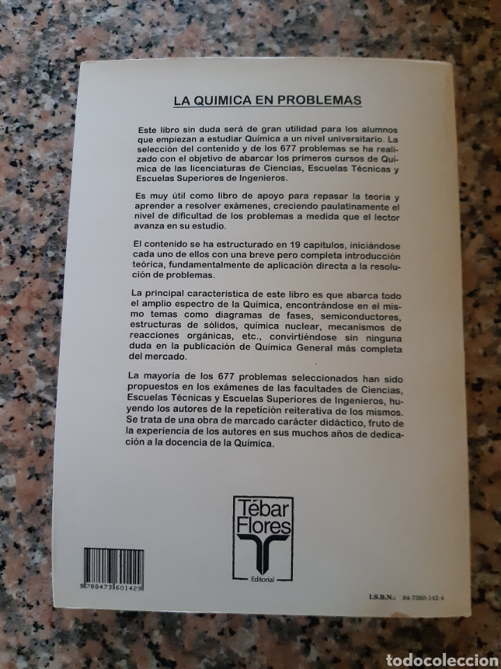 Libros de segunda mano de ciencias: La Qu&iacute;mica en Problemas - J.M. Teij&oacute;n - Foto 3