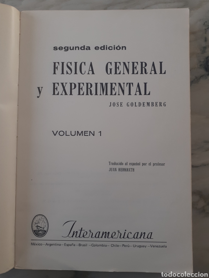 Libros de segunda mano de ciencias: F&iacute;sica general y experimental. Volumen I J. Goldemberg - Foto 2