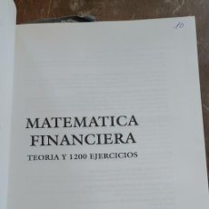 Libros de segunda mano de Ciencias: MATEMATICA FINANCIERA, TEORÍA Y 1200 EJERCICIOS, CONCEPCIÓN DELGADO, JUAN PALOMERO, PYMY TC2