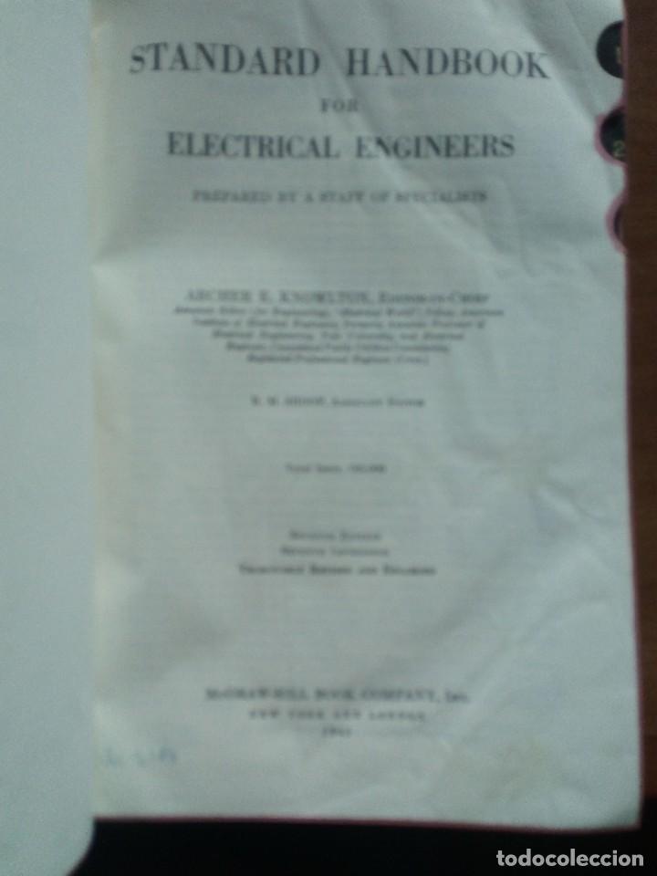 Libros de segunda mano de ciencias: STANDARD HANDBOOK FOR ELECTRICAL ENGINEERS, SEVENTH EDITION, 1941 - Foto 3