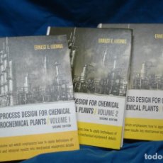 Libros de segunda mano de Ciencias: APPLIED PROCESS DESIGN FOR CHEMICAL AND PETROCHEMICAL PLANT - ERNEST E. LUDWIG 1977 - 3 LIBROS. Lote 275156528