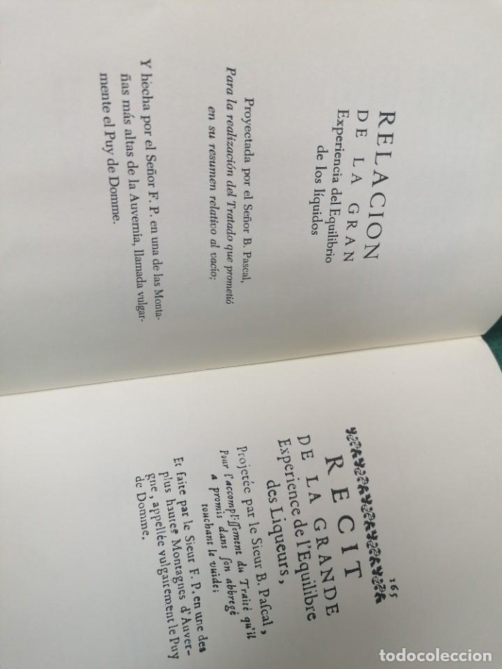 Libros de segunda mano de ciencias: Pascal. Relaci&oacute;n de la gran experiencia de los l&iacute;quidos. Facsimil - Foto 1