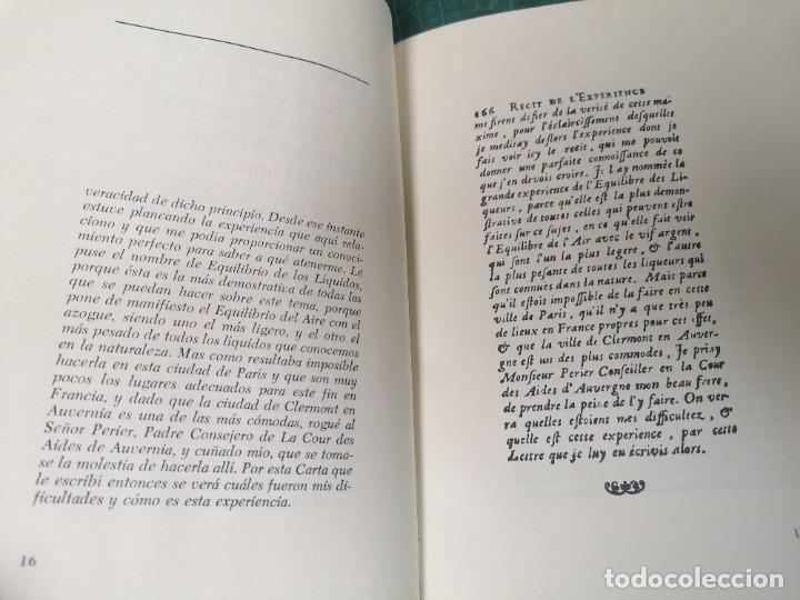 Libros de segunda mano de ciencias: Pascal. Relaci&oacute;n de la gran experiencia de los l&iacute;quidos. Facsimil - Foto 2