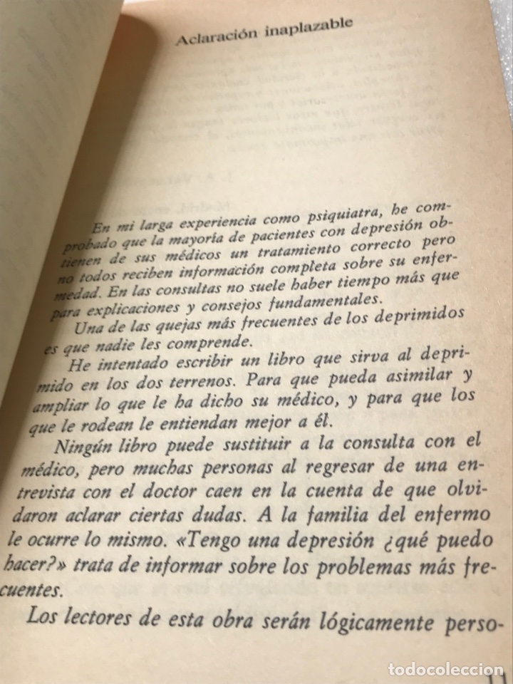 Libros de segunda mano de ciencias: Ante la depresi&oacute;n J.A Vallejo Nagera - Foto 5