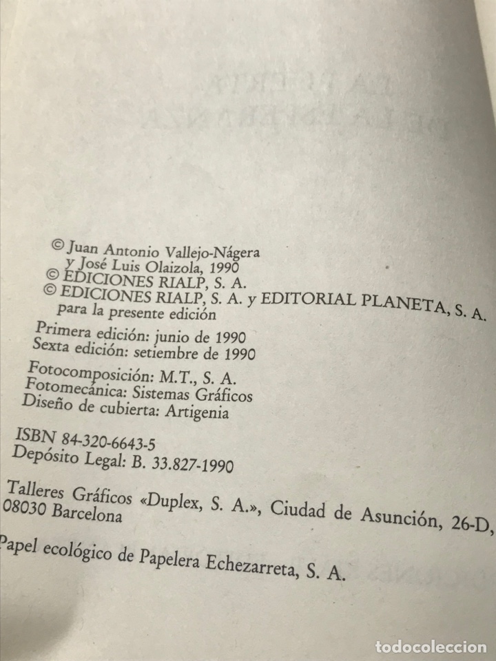 Libros de segunda mano de ciencias: La puerta de la esperanza J A Vallejo Ref A - Foto 3