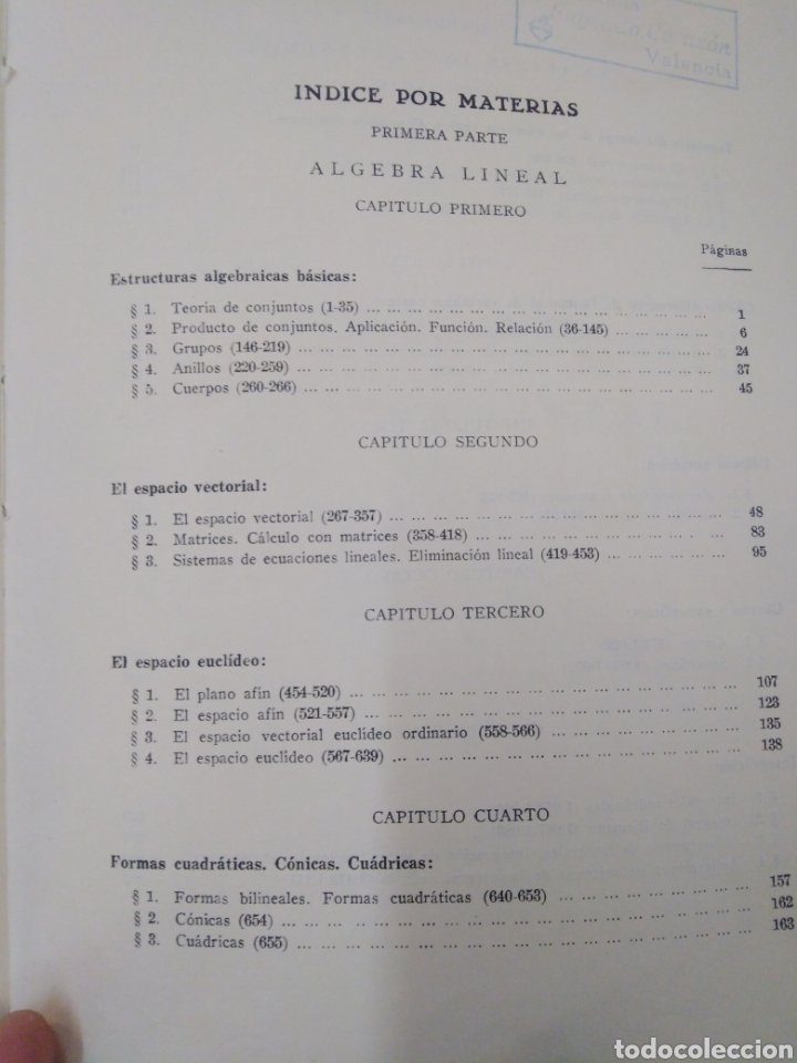 Libros de segunda mano de ciencias: ELEMENTOS DE MATEM&Aacute;TICA.PEDRO ABELLANAS.VOLUMEN 2.SOLUCIONES 1966 - Foto 4