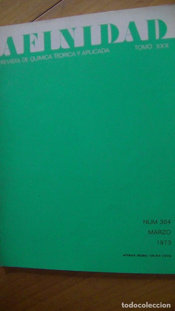 Gebrauchte B&uuml;cher der Wissenschaften: Afinidad Revista de qu&iacute;mica te&oacute;rica y aplicada. N&ordm; 304. MARZO 1973