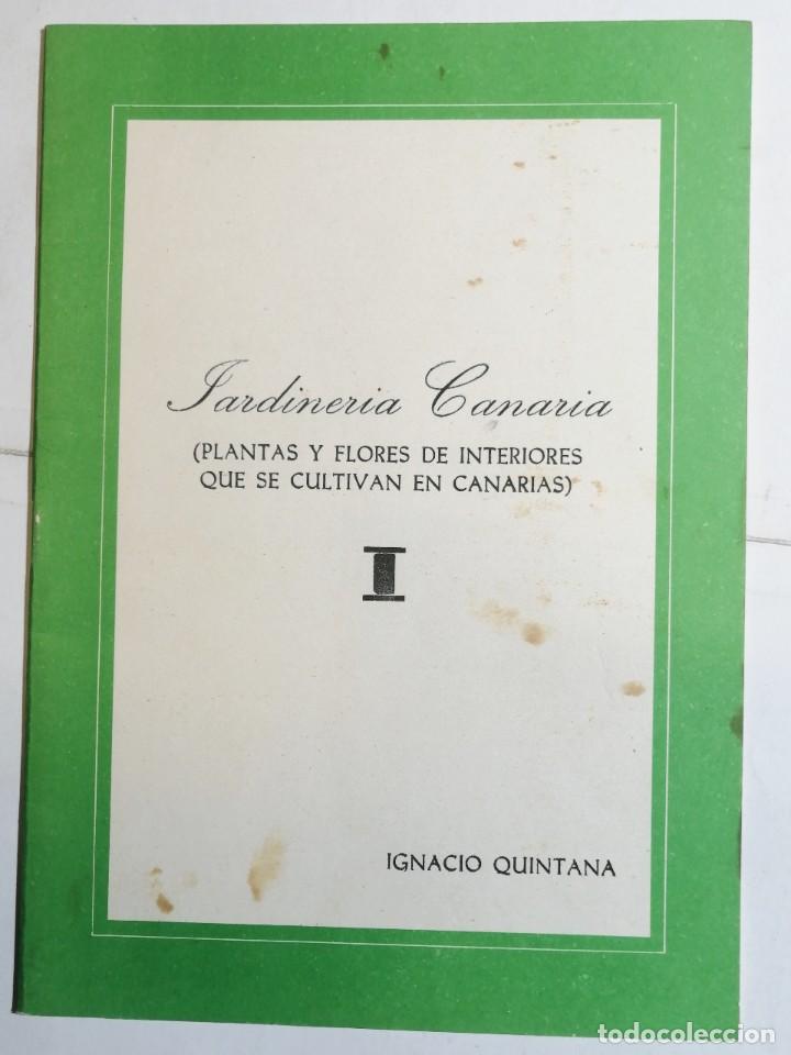 Libri di seconda mano: JARDINERIA CANARIA, PLANTAS DE INTERIORES QUE SE CULTIVAN EN CANARIAS-IGNACIO QUINTANA-1984