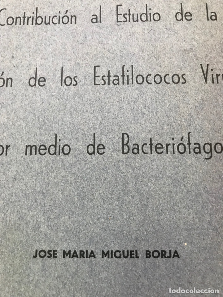 Libros de segunda mano de ciencias: Tesis Doctoral Jos&eacute; Mar&iacute;a Miguel Borja 27x21cm Ref I - Foto 2