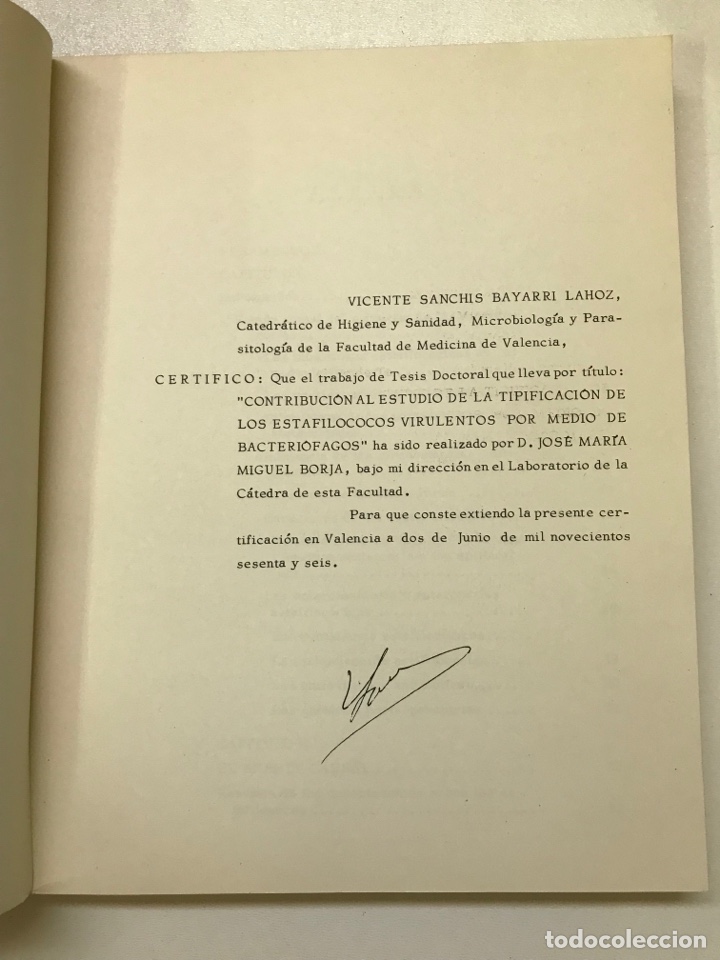 Libros de segunda mano de ciencias: Tesis Doctoral Jos&eacute; Mar&iacute;a Miguel Borja 27x21cm Ref I - Foto 5