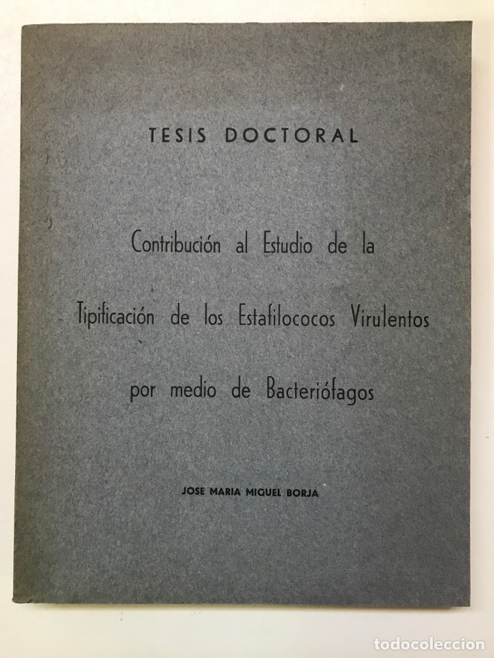 Libros de segunda mano de ciencias: Tesis Doctoral Jos&eacute; Mar&iacute;a Miguel Borja 27x21cm Ref I - Foto 1
