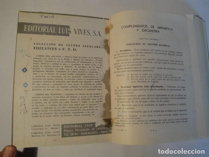 Libros de segunda mano de ciencias: Matem&aacute;ticas. Quinto Curso. Editorial Edelvives. A&ntilde;o 1958. - Foto 2