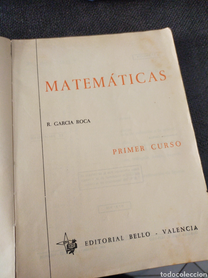 Libros de segunda mano de ciencias: MATEM&Aacute;TICAS 1 GARC&Iacute;A ROCA ED.BELLO - Foto 3