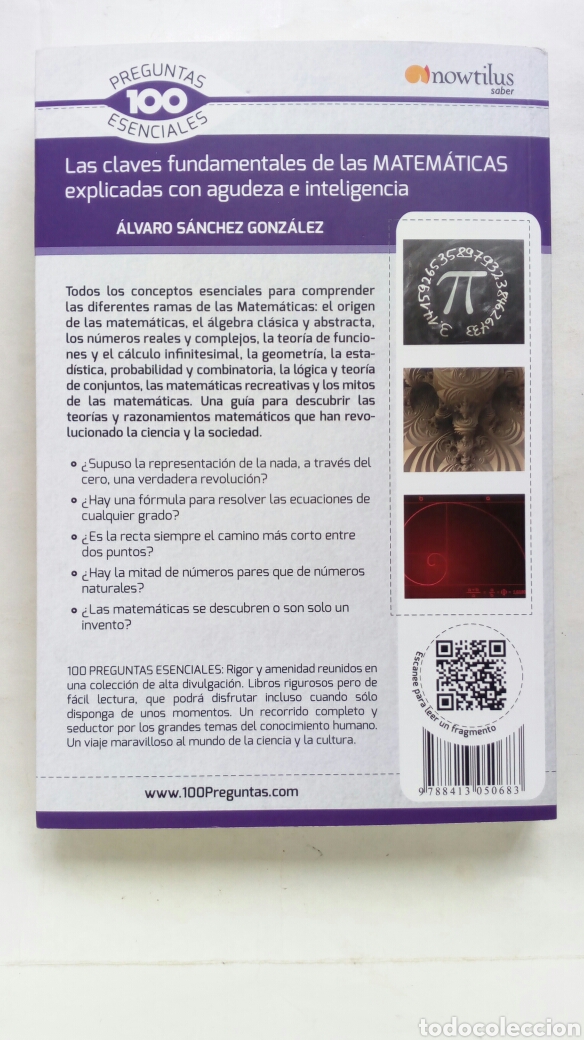 Libros de segunda mano de ciencias: Las matem&aacute;ticas en 100 preguntas. &Aacute;lvaro S&aacute;nchez Gonz&aacute;lez. - Foto 2