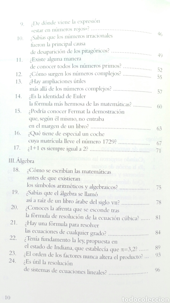 Libros de segunda mano de ciencias: Las matem&aacute;ticas en 100 preguntas. &Aacute;lvaro S&aacute;nchez Gonz&aacute;lez. - Foto 5