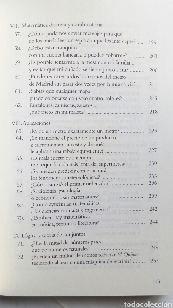 Libros de segunda mano de ciencias: Las matem&aacute;ticas en 100 preguntas. &Aacute;lvaro S&aacute;nchez Gonz&aacute;lez. - Foto 8