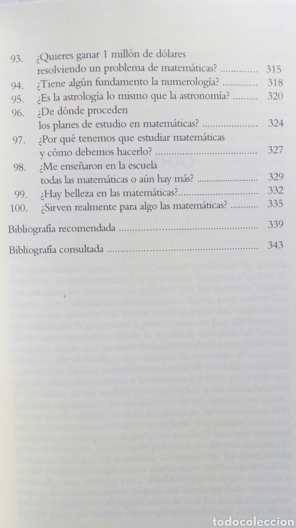 Libros de segunda mano de ciencias: Las matem&aacute;ticas en 100 preguntas. &Aacute;lvaro S&aacute;nchez Gonz&aacute;lez. - Foto 10