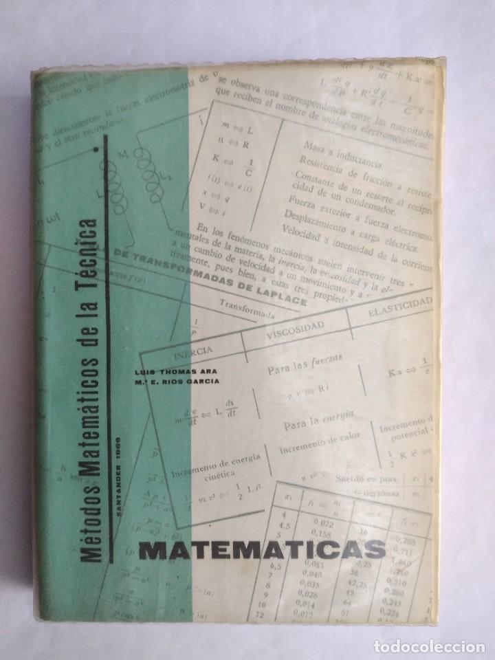 Libros de segunda mano de ciencias: MATEM&Aacute;TICAS M&Eacute;TODOS MATEM&Aacute;TICOS DE LA T&Eacute;CNICA - Foto 1