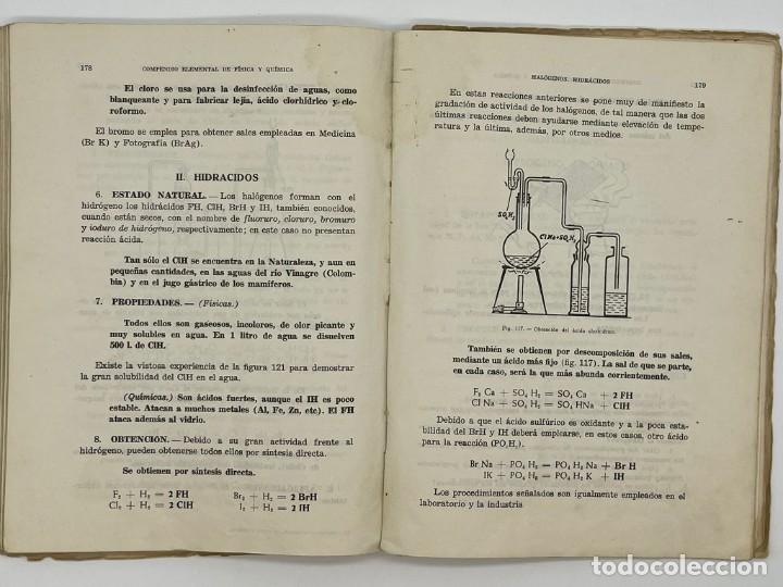 Libros de segunda mano de ciencias: COMPENDIO ELEMENTAL DE FISICA Y QUIMICA - Foto 3