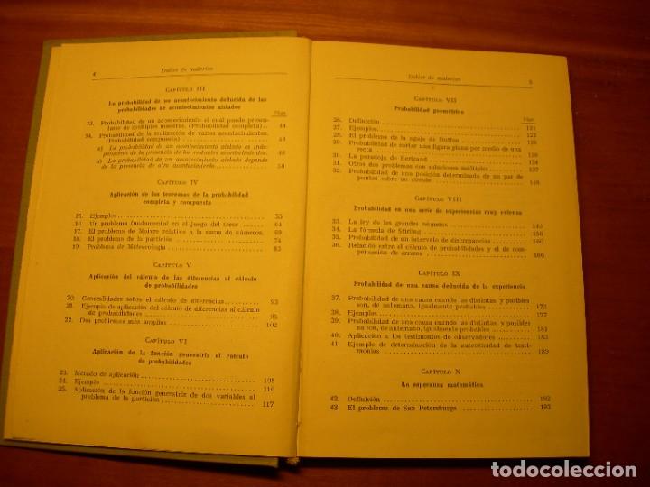 Libros de segunda mano de ciencias: C&Aacute;LCULO DE PROBABILIDADES / OTTO KNOPF - Foto 4