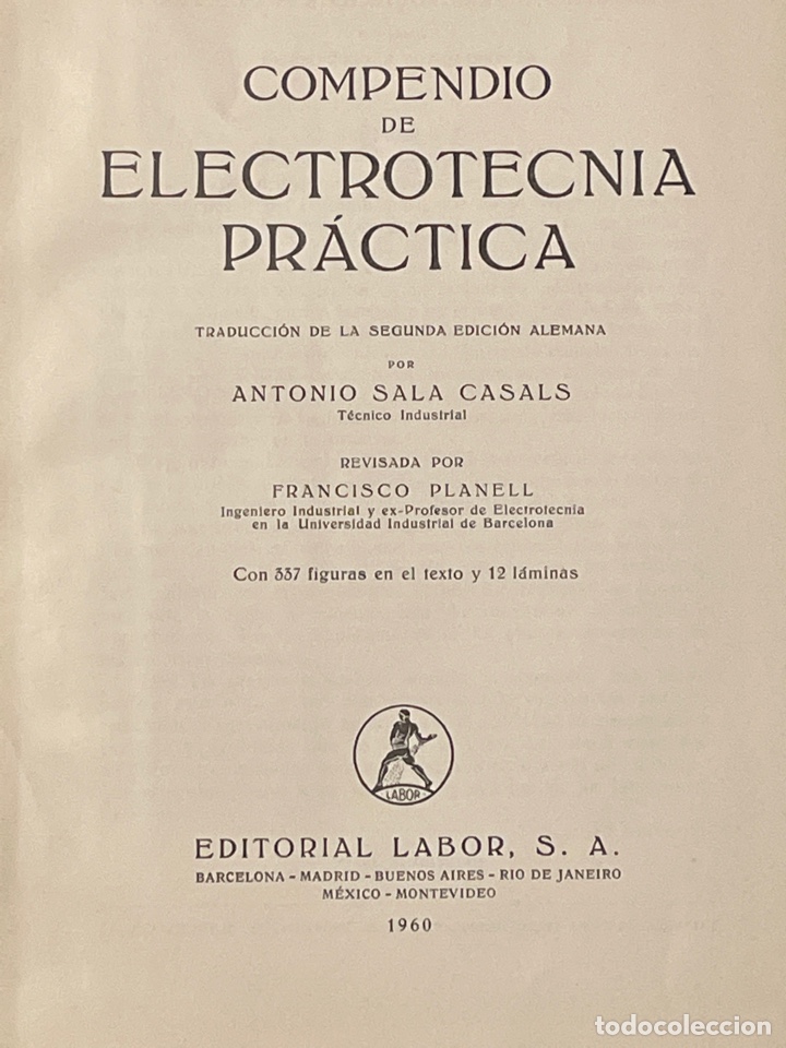 Libros de segunda mano de ciencias: Compendio de Electrotecnia pr&aacute;ctica Franz Rudolf - Foto 2