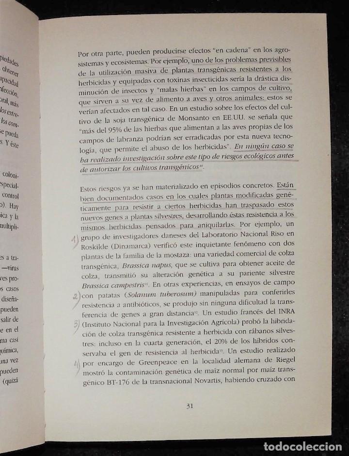 Libros de segunda mano: ARGUMENTOS RECOMBINANTES. JORGE RIECHMANN. LOS LIBROS DE LA CATARATA. 1999. TRANSG&Eacute;NICOS. - Foto 3